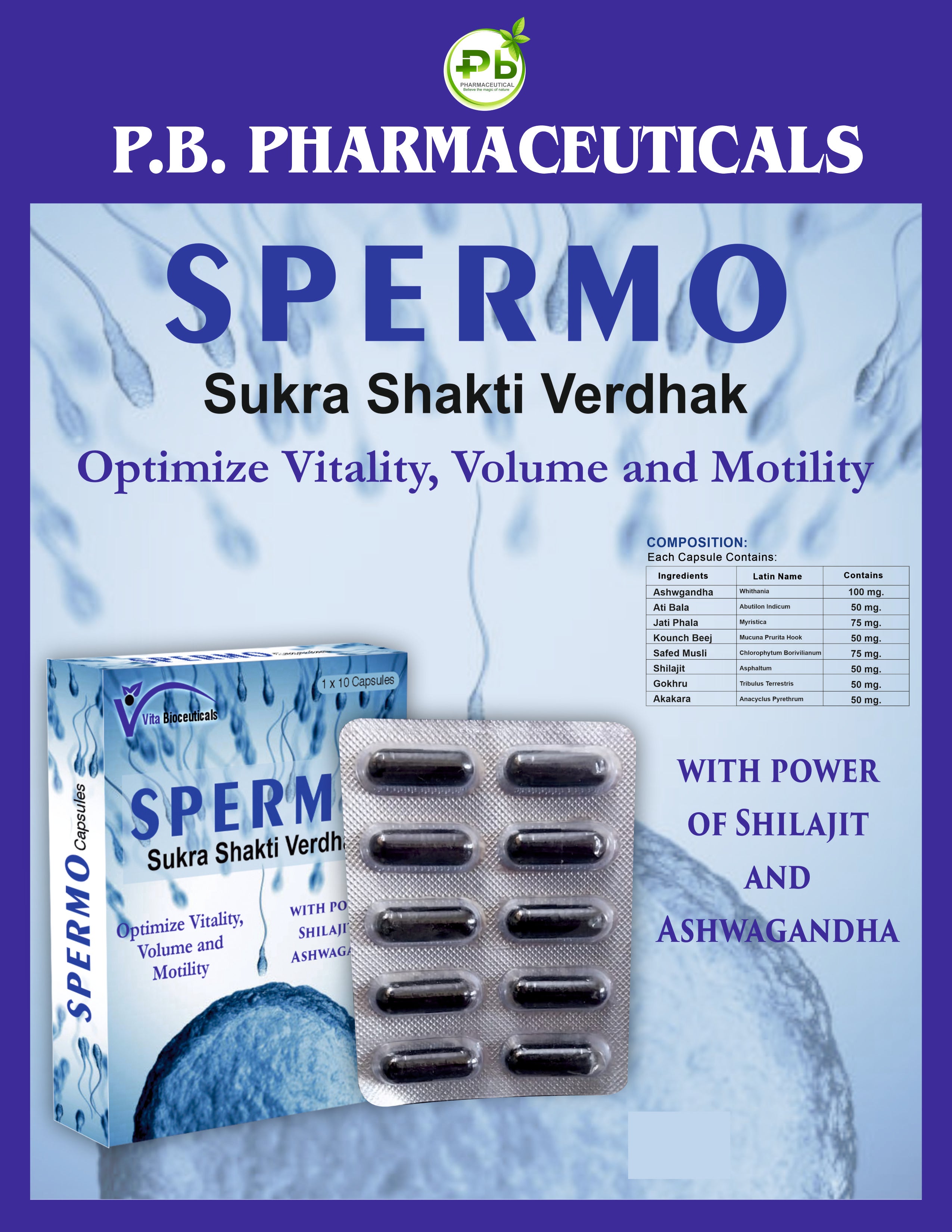 Spermo Capsules – Natural Vitality & Performance Booster | Free Tila Oil